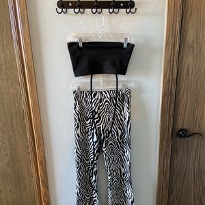 Black Lace Up Crop Top